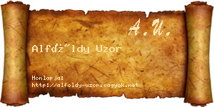 Alföldy Uzor névjegykártya